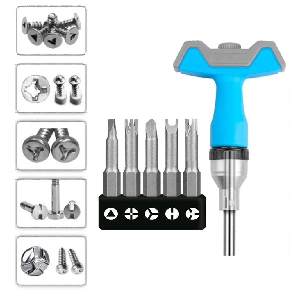 6Pcs Screwdriver Bits T-shape Handle Set 6.35mm Triangle Y U 3/5 Points Head For Home Appliance Disassembly Toy Repair Hand Tool
6Pcs Screwdriver Bits T-shape Handle Set 6.35mm Triangle Y U 3/5 Points Head For Home Appliance Disassembly Toy Repair Hand Tool