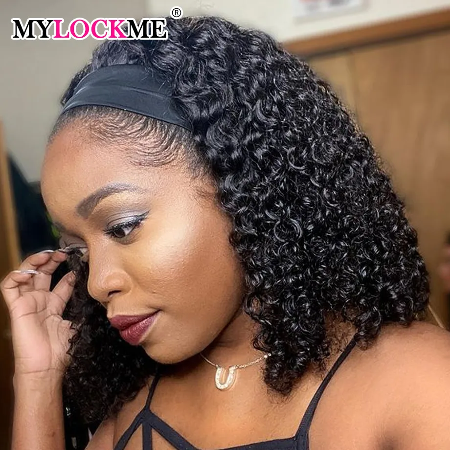 Headband Wig Human Hair Kinky Curly MYLOCKME Glueless Full Machine Made Brazilian Remy Human Hair Wigs For Women 180% Density
Headband Wig Human Hair Kinky Curly MYLOCKME Glueless Full Machine Made Brazilian Remy Human Hair Wigs For Women 180% Density