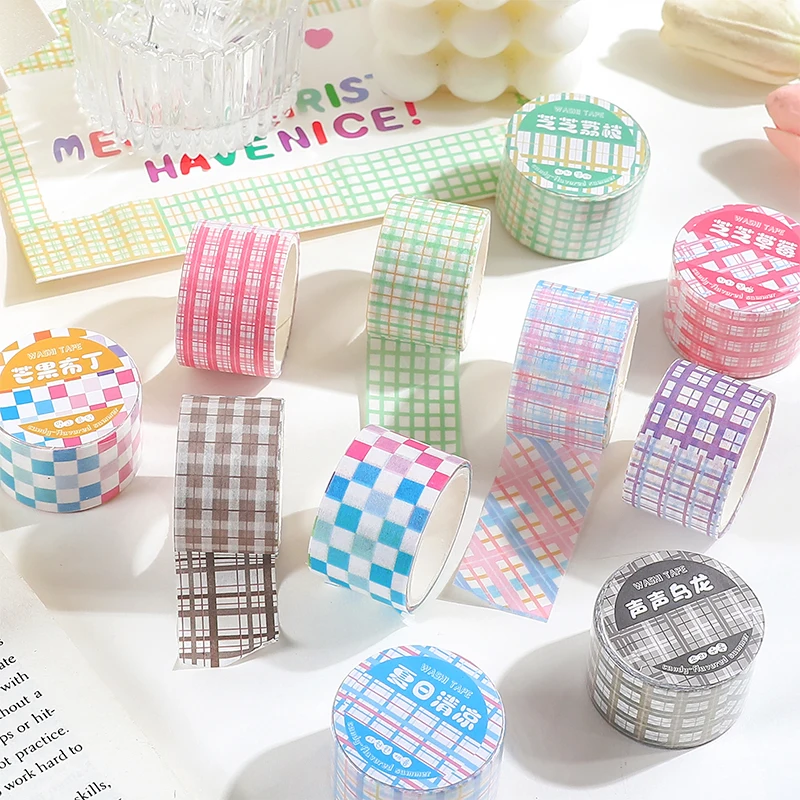 1PCS Kawaii Summer Candy Plaid Washi Tape Set Decorative Scrapbooking Sticky Masking Paper Tape Office Child Stationery Supply
1PCS Kawaii Summer Candy Plaid Washi Tape Set Decorative Scrapbooking Sticky Masking Paper Tape Office Child Stationery Supply