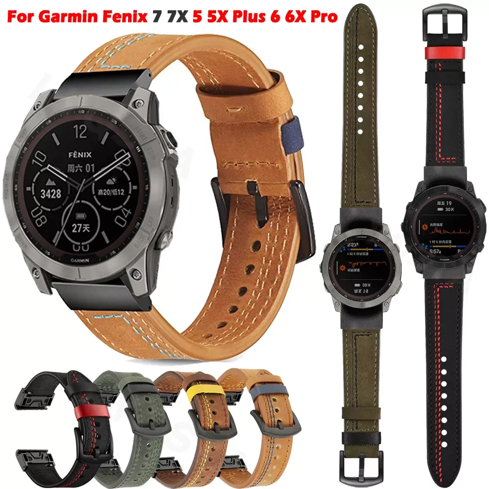 NEW New 22 26mm Quickfit Watchband Strap For Garmin 7 7X 6 6X Pro 5X 5 Plus 3HR 935 Epix Genuine Leather Band Watch Wristband
NEW New 22 26mm Quickfit Watchband Strap For Garmin 7 7X 6 6X Pro 5X 5 Plus 3HR 935 Epix Genuine Leather Band Watch Wristband