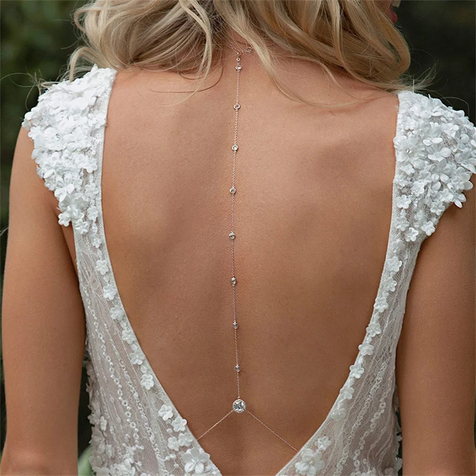 Efily Rhinestone Wedding Backdrop Necklace Women Luxury Crystal Body Chain Necklace Back Jewelry for Backless Evening Dress
Efily Rhinestone Wedding Backdrop Necklace Women Luxury Crystal Body Chain Necklace Back Jewelry for Backless Evening Dress