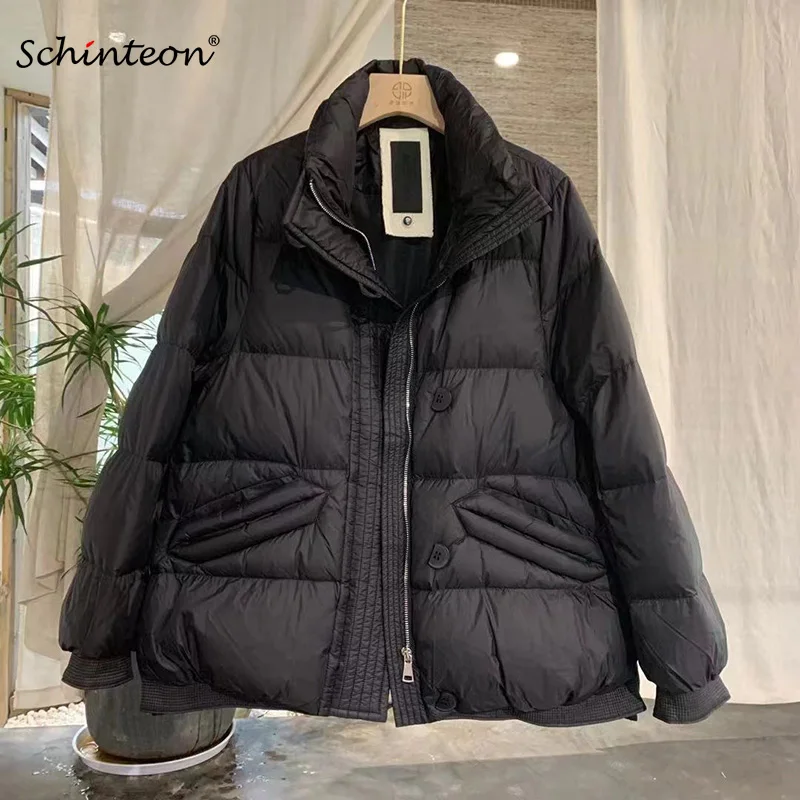 Schinteon Women 90% White Duck Down Jacket Autumn Winter Warm Loose Casual Outwear Stand Collar High Quality Coat 2022 New
Schinteon Women 90% White Duck Down Jacket Autumn Winter Warm Loose Casual Outwear Stand Collar High Quality Coat 2022 New