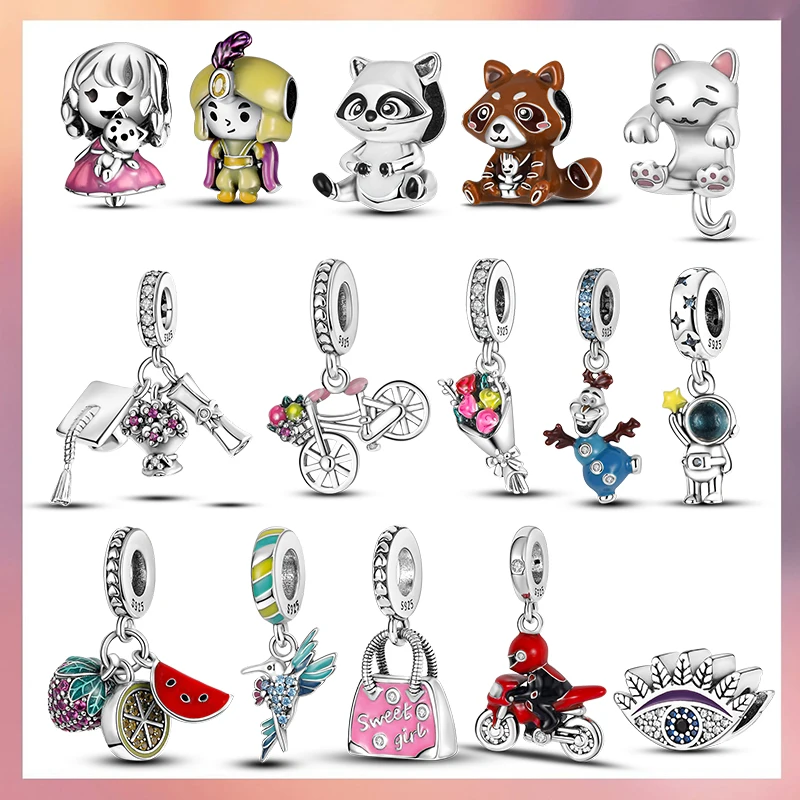 Charm Silver 925 Animal Bike Pink Bag Bead Flower Eyes Pendant For Pandora Charms Bracelet Original Design Jewelry Wholesale
Charm Silver 925 Animal Bike Pink Bag Bead Flower Eyes Pendant For Pandora Charms Bracelet Original Design Jewelry Wholesale