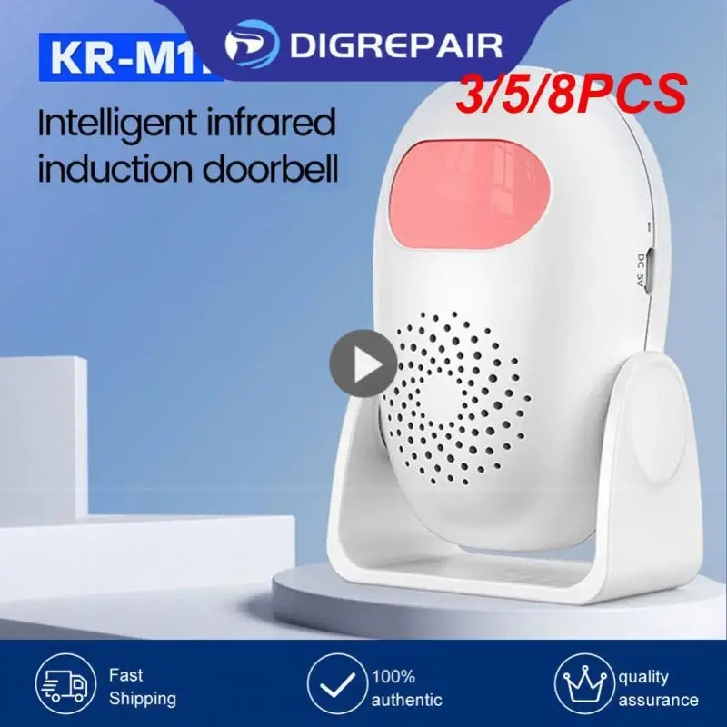 3/5/8PCS Infrared Alarm Remote Control Wireless Electronic Doorbell 4 Levels Adjustable Volume Welcome Infrared Sensor Doorbell
3/5/8PCS Infrared Alarm Remote Control Wireless Electronic Doorbell 4 Levels Adjustable Volume Welcome Infrared Sensor Doorbell