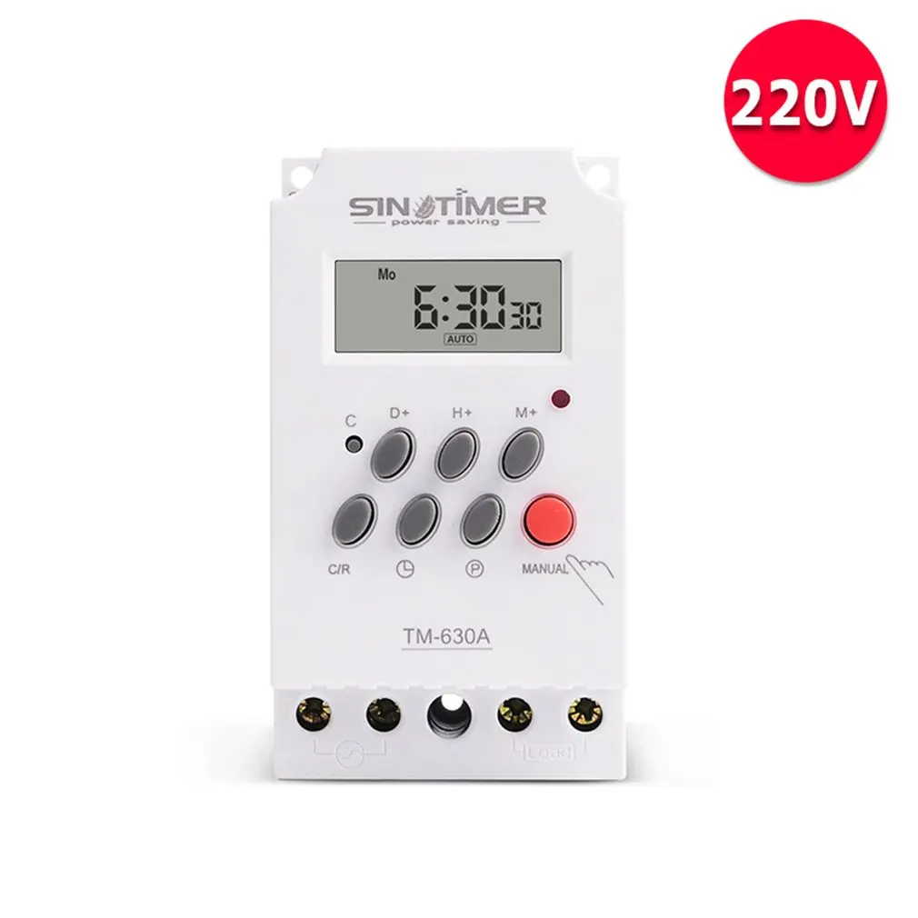 Цифровой электронный таймер SINOTIMER TM630A с большой нагрузкой, 30 А, 230 В переменного тока, 7 дней на неделю, миниатюрный размер и прямая выходная м...
Цифровой электронный таймер SINOTIMER TM630A с большой нагрузкой, 30 А, 230 В переменного тока, 7 дней на неделю, миниатюрный размер и прямая выходная м...