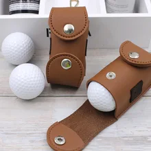 Cowhide Leather Golf Balls and Tees Holder Divot Tool Carrier Pouch Bag Storage Case