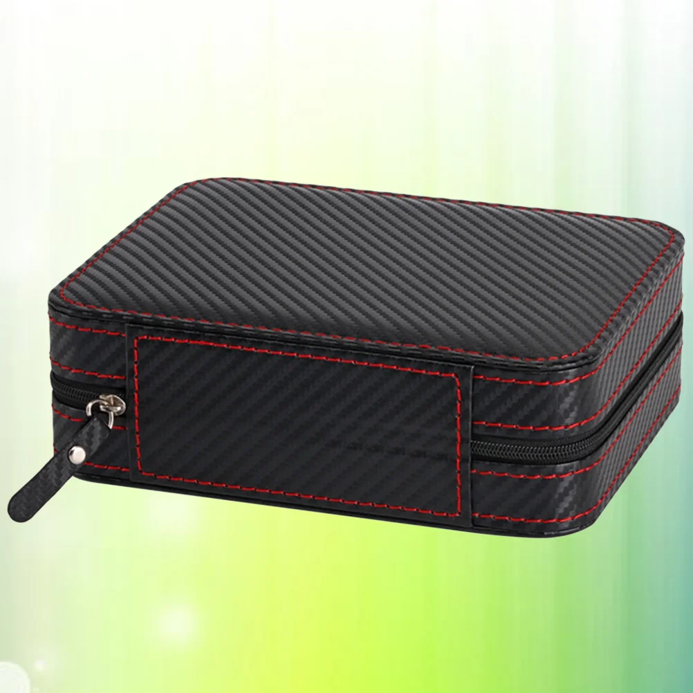 4 Slot Portable Carbon Fiber PU Watch Zipper Storage Bag Travel Jewlery Watch Box Bag Case Personalized Luxury Gift 
4 Slot Portable Carbon Fiber PU Watch Zipper Storage Bag Travel Jewlery Watch Box Bag Case Personalized Luxury Gift