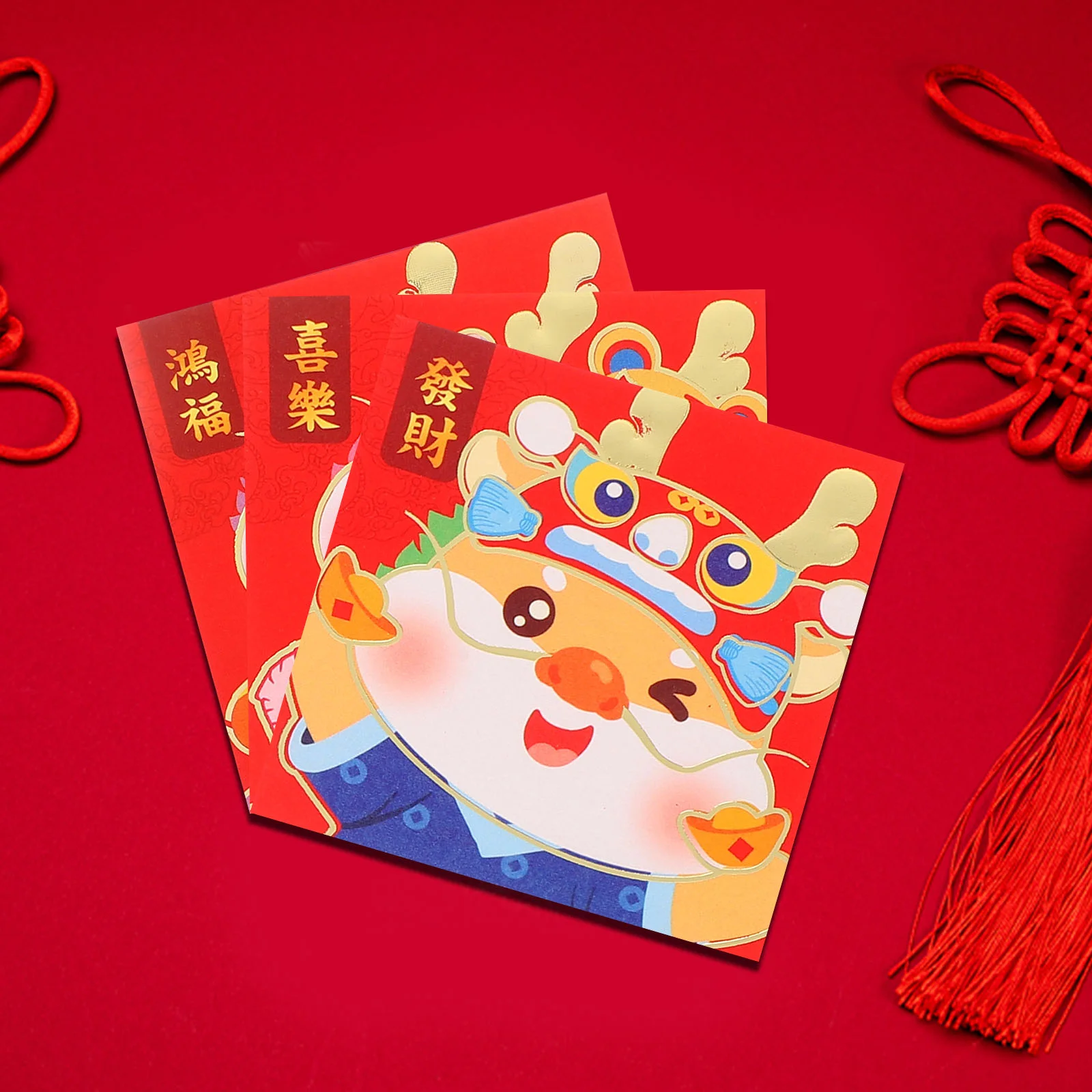 

24 Pcs Chinese Dragon Red Envelope Cartoon Packets Spring Festival Wallet Paper Luck Money Bag Envelopes Party