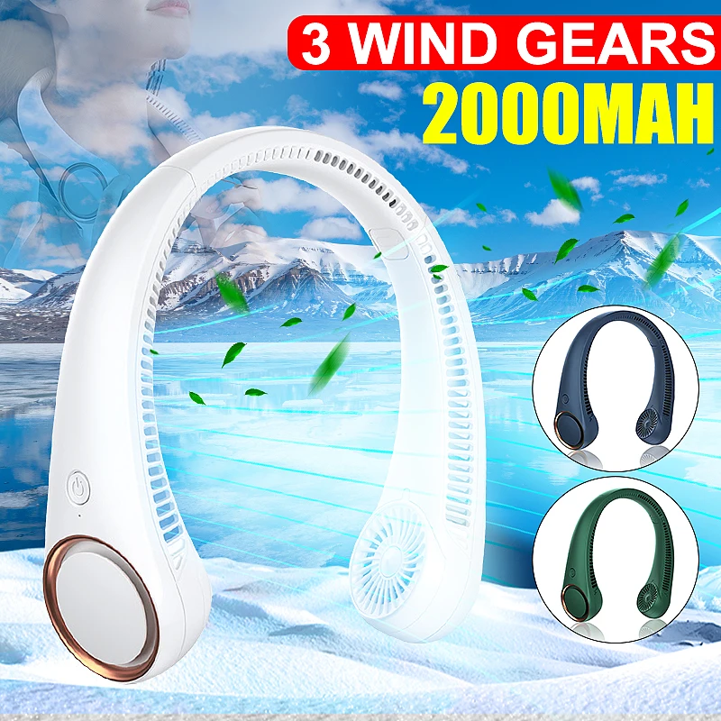 Neckband Fan Portable Fan Portable Air Conditioning Air Cooler Cooling Fan Neck Fan 2000mah Ventilador USB Rechargeable
Neckband Fan Portable Fan Portable Air Conditioning Air Cooler Cooling Fan Neck Fan 2000mah Ventilador USB Rechargeable