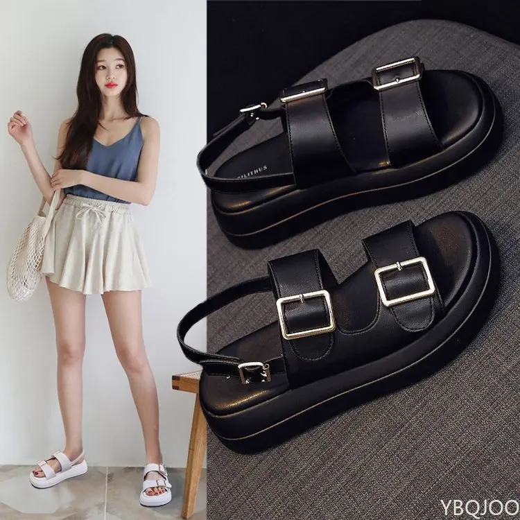 Сандалии женские на платформе, повседневные шлепанцы, с пряжкой, спортивная обувь, лето 2022
Сандалии женские на платформе, повседневные шлепанцы, с пряжкой, спортивная обувь, лето 2022