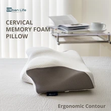 URBANLIFE Memory foam slow rebound pillow 3D neck guard memory Plush pillows cotton anti-snoring pillow sponge cervical pillow