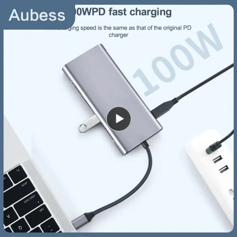 

1/2/3PCS 11 in 1 Type-c Hub Docking Station USB-c to HDMI-compatible 100M Network Card VGA PD USB3.0 Hub