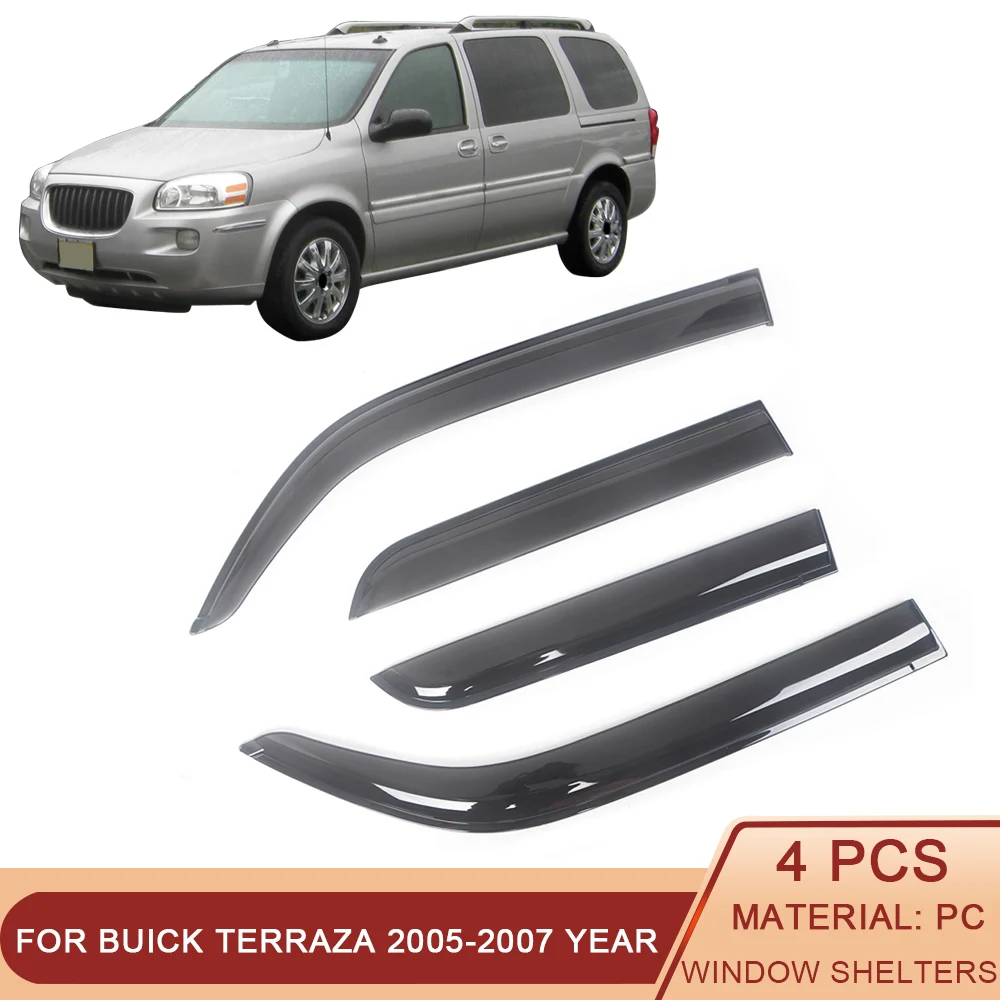 For Buick Terraza 2005-2007 Auto Side Window Wind Deflectors Visors Black Rain Guard Door Visor Vent Shades Dark Smoke Ventvisor
For Buick Terraza 2005-2007 Auto Side Window Wind Deflectors Visors Black Rain Guard Door Visor Vent Shades Dark Smoke Ventvisor