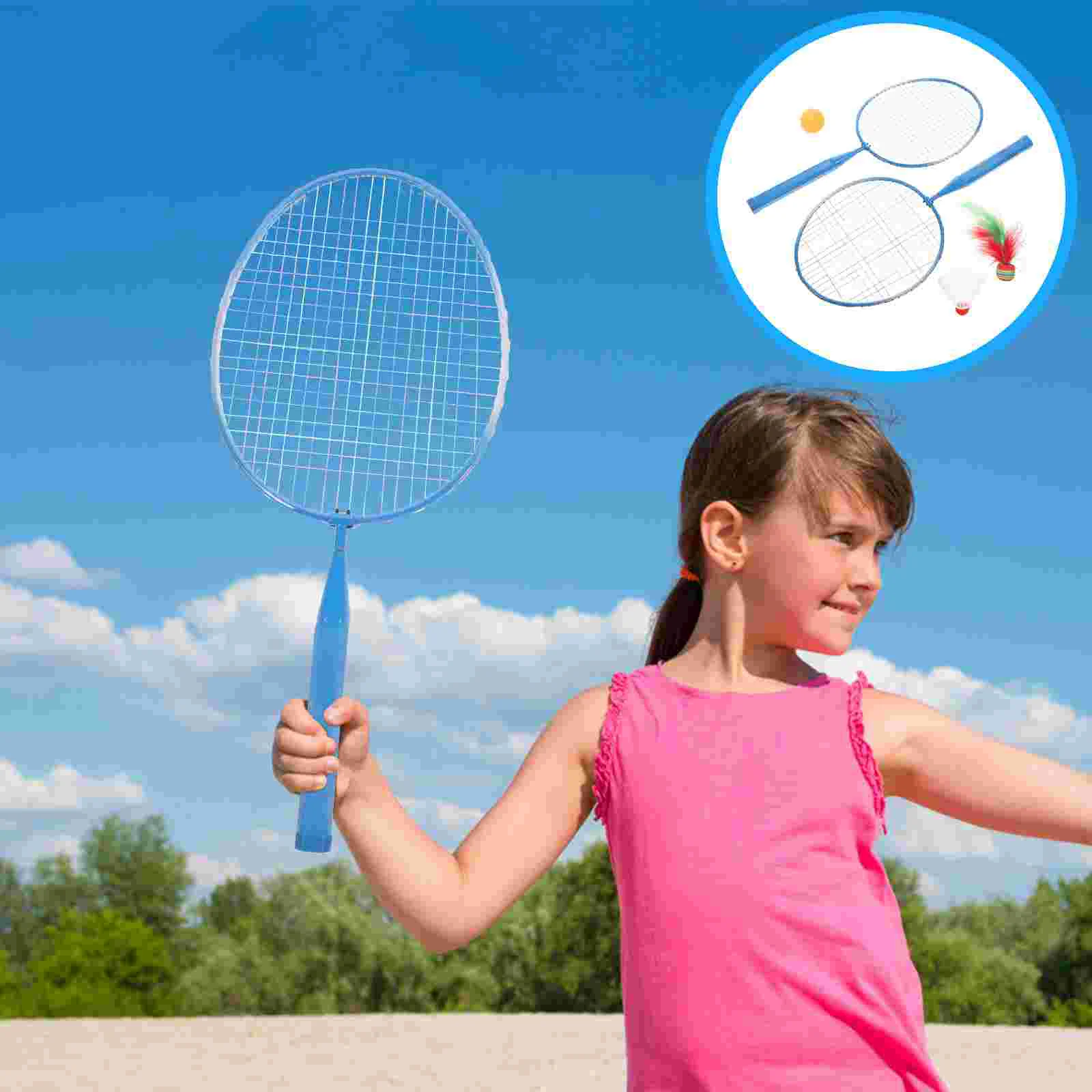 

1 комплект детских теннисных ракеток, набор ракеток для игр, Обучающие аксессуары для пляжа, газона или заднего двора (), бадминтона