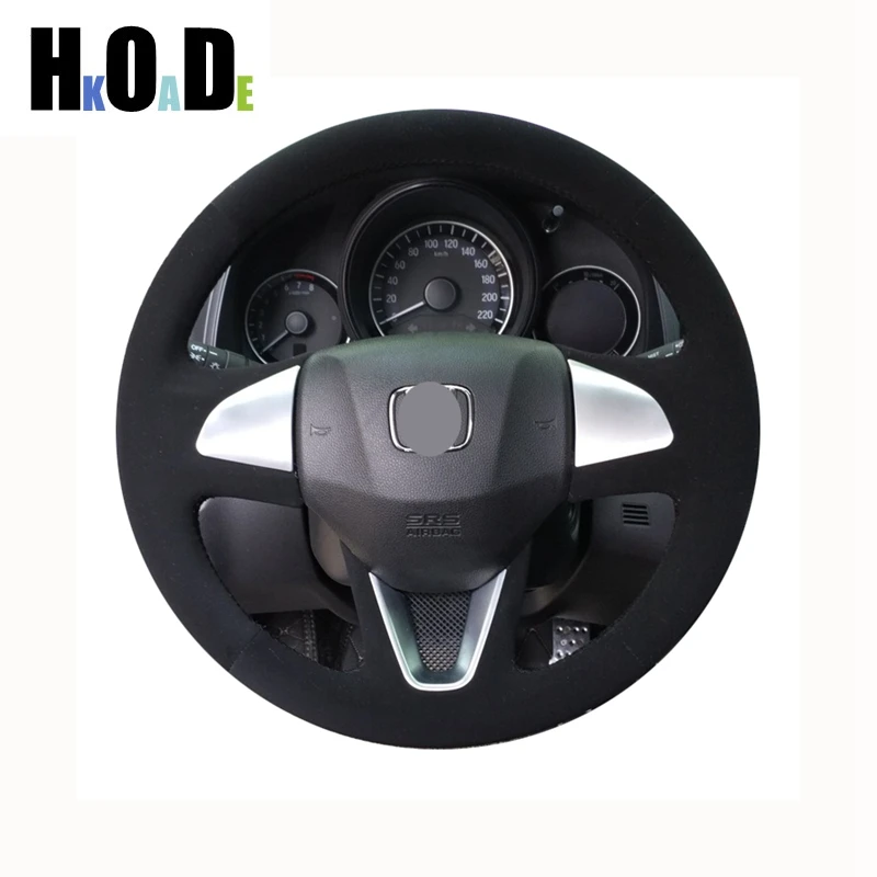 For Honda Fit City Jazz 2014 2015 HRV HR-V 2016 DIY Hand-stitched Black Suede Car Steering Wheel Cover
For Honda Fit City Jazz 2014 2015 HRV HR-V 2016 DIY Hand-stitched Black Suede Car Steering Wheel Cover