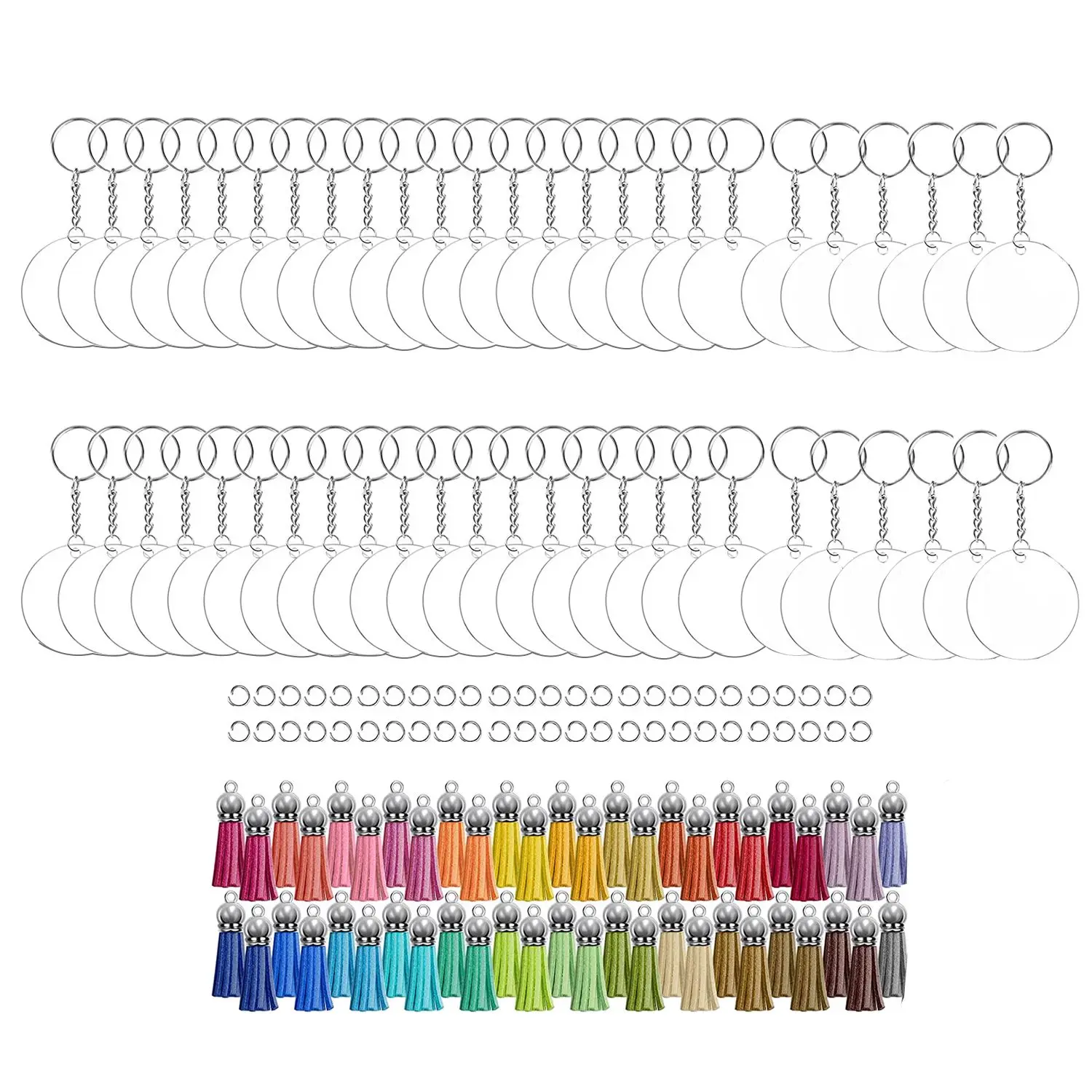 300Pcs Acrylic Keychain Blanks Clear Acrylic Circles Discs Transparent for DIY Keychain Craft Project
300Pcs Acrylic Keychain Blanks Clear Acrylic Circles Discs Transparent for DIY Keychain Craft Project