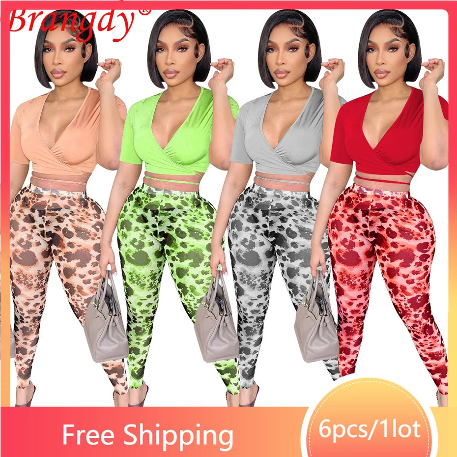 6sets Bulk Items Wholesale Lots Women Clothing 2 Piece Pants Sets Sexy Bandage V-neck Outfits Fashion Y2k Tracksuit B9079
6sets Bulk Items Wholesale Lots Women Clothing 2 Piece Pants Sets Sexy Bandage V-neck Outfits Fashion Y2k Tracksuit B9079