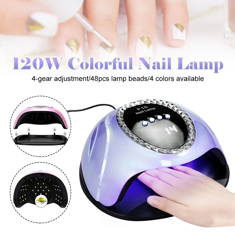 Intelligent Nail Lamp Auto Sensor UV Gel Fast Drying 48 UV/LED Beads Lamp Nail Drying Light Nail Art Tool Manicure Machine 120W
Intelligent Nail Lamp Auto Sensor UV Gel Fast Drying 48 UV/LED Beads Lamp Nail Drying Light Nail Art Tool Manicure Machine 120W