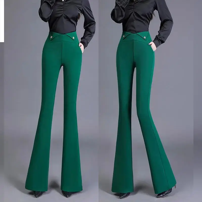 Spring Autumn 2023 New Women's Korean Vintage Flare Pants Fashion Casual High Waist Solid Office Lady Long Trousers Tops D41
Spring Autumn 2023 New Women's Korean Vintage Flare Pants Fashion Casual High Waist Solid Office Lady Long Trousers Tops D41