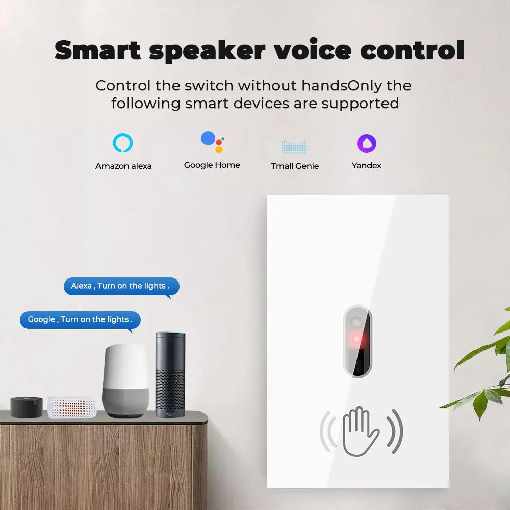 Infrared Sensor Switch Wifi Neutral Wire Required Remote Switch Timing Tuya Smart Switch Tempered Glass Panel No Need To Touch
Infrared Sensor Switch Wifi Neutral Wire Required Remote Switch Timing Tuya Smart Switch Tempered Glass Panel No Need To Touch
