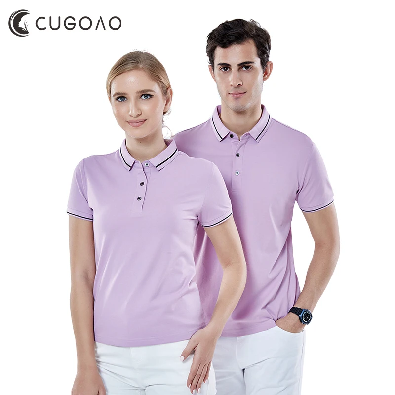 

CUGOAO Summer Breathable Golf Polo Shirt Men's Women Casual Short Sleeve Polo Shirt Sports T Shirt Tennis Badminton Top 4XL