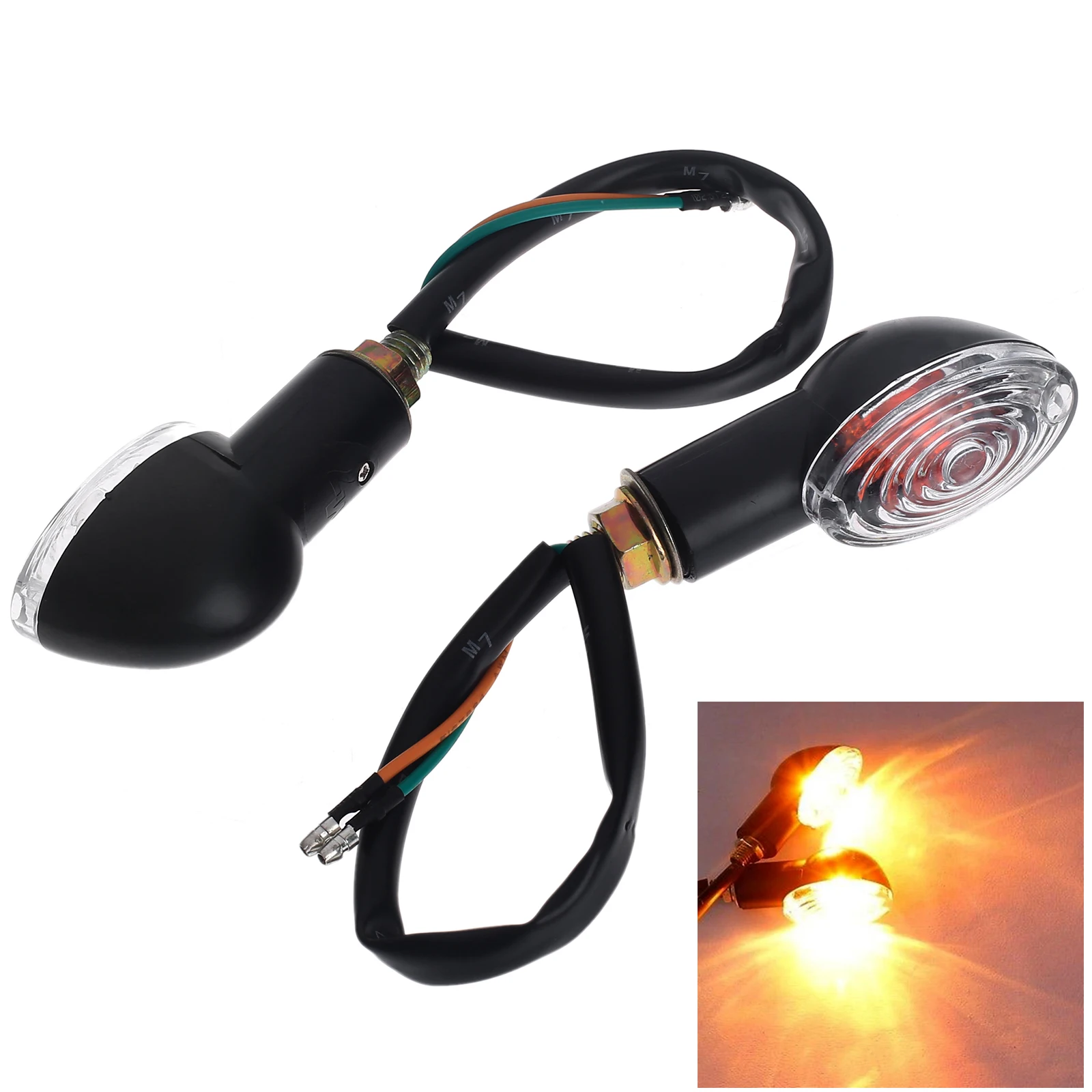 2Pcs 12V Motorcycle Turn Singal Lights Lamp Indicator Amber Blinker Flashers Universal For Kawasaki Ducati Honda Suzuki
2Pcs 12V Motorcycle Turn Singal Lights Lamp Indicator Amber Blinker Flashers Universal For Kawasaki Ducati Honda Suzuki