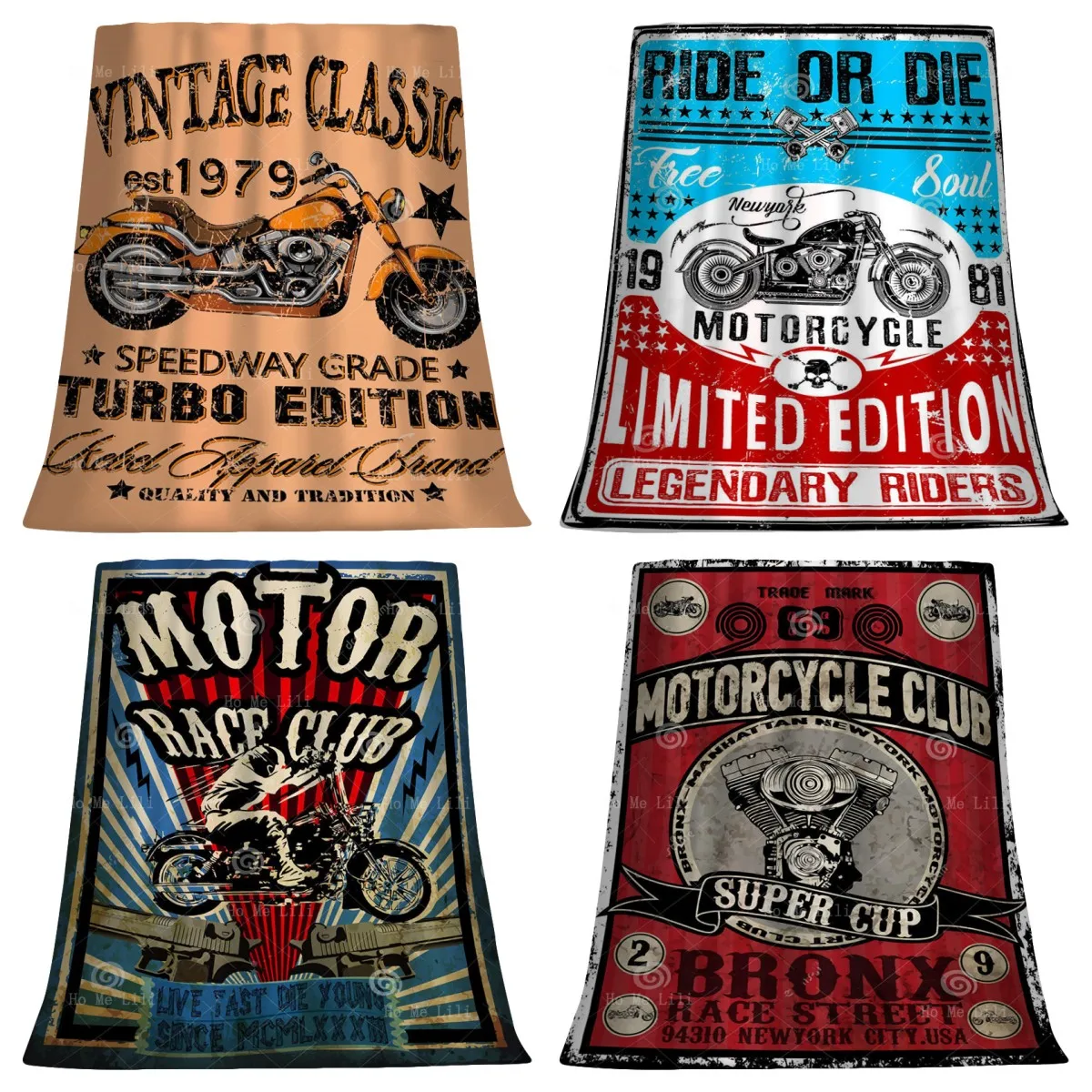 

Man's Motorbike And Pistol 1979 Touring Autocycle 1981 Legendary Motor Flannel Blanket By Ho Me Lili Fit For Trave Camping