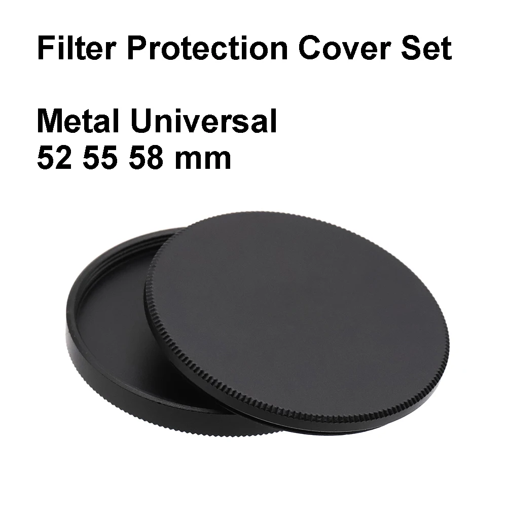 

Metal Lens Filter Protection Cover Set Storage Stack Cap 52 55 58 mm Aluminum Universal for all lens filters UV CPL ND