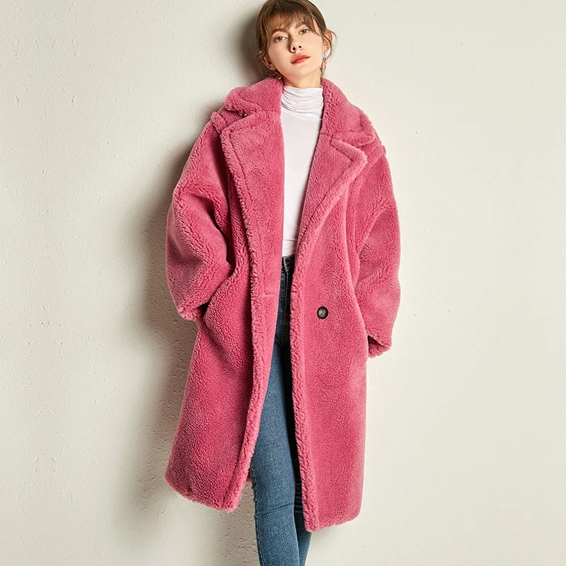 Pink Long Teddy Bear Jacket Coat Women Winter 2023 Thick Warm Oversized Chunky Outerwear Overcoat Women Faux Lambswool Fur Coats
Pink Long Teddy Bear Jacket Coat Women Winter 2023 Thick Warm Oversized Chunky Outerwear Overcoat Women Faux Lambswool Fur Coats