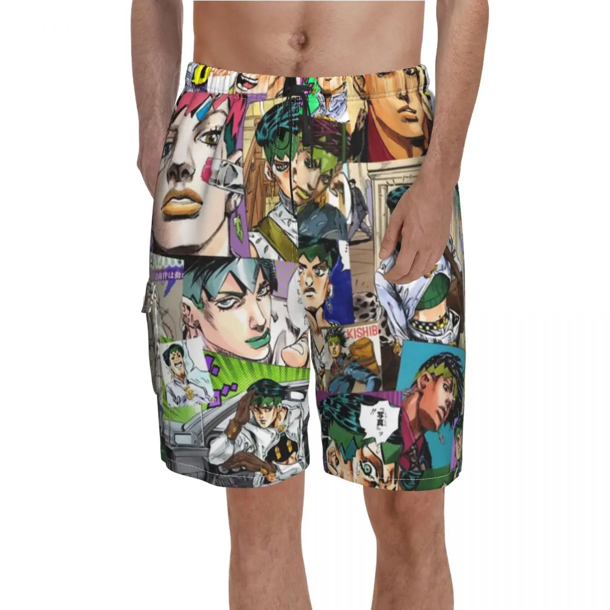 Jojo невероятные пляжные шорты JJBA Rohan Kishibe коллаж пляжные шорты Горячие мужские удобные плавки с принтом большой размер 2XL
Jojo невероятные пляжные шорты JJBA Rohan Kishibe коллаж пляжные шорты Горячие мужские удобные плавки с принтом большой размер 2XL