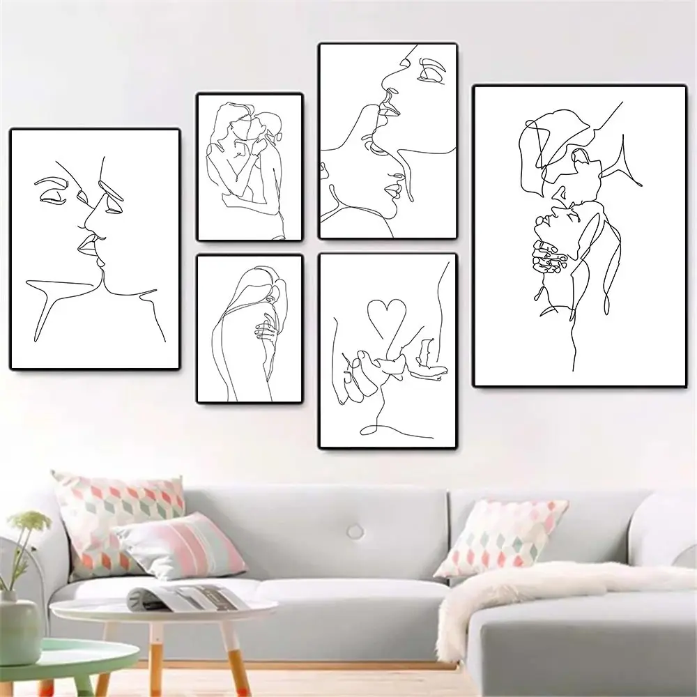 Abstract Couple Kiss Line Drawing Poster And Print Heart Hand In Hand PaintingCanvas Black White Pictures Minimalist Home Decor
Abstract Couple Kiss Line Drawing Poster And Print Heart Hand In Hand PaintingCanvas Black White Pictures Minimalist Home Decor