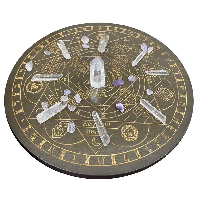Divination Pendulum Board Sacred Ritual Metaphysical Meditation Dowsing Board Altar Props Base Coaster
Divination Pendulum Board Sacred Ritual Metaphysical Meditation Dowsing Board Altar Props Base Coaster