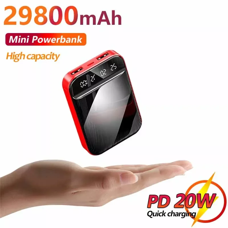 NEW 29800mAh Mini Power Bank Portable Fast Charging Power Bank External Battery Is Suitable for Xiaomi IPhone
NEW 29800mAh Mini Power Bank Portable Fast Charging Power Bank External Battery Is Suitable for Xiaomi IPhone