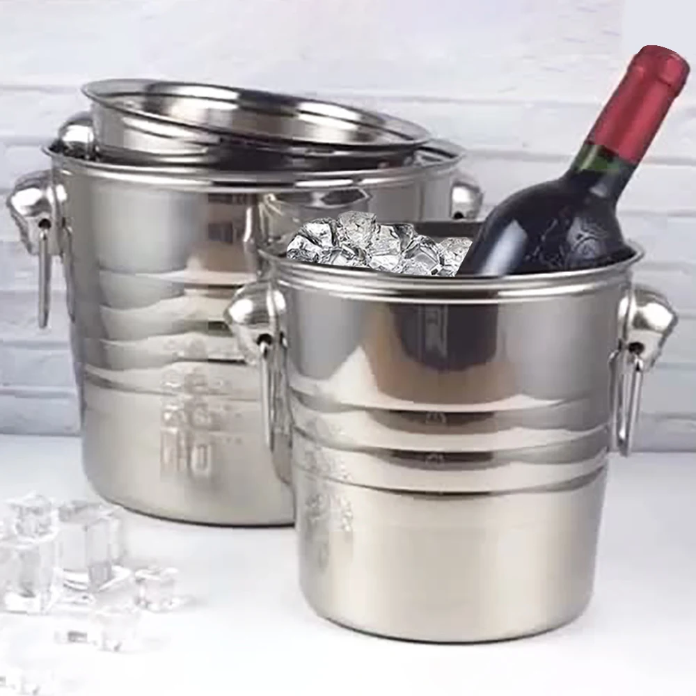 3 Sizes Stainless Steel Large Ice Punch Bucket Wine Beer KTV Wine Chiller Bottle Cooler Champagne Barrel Deer Head Ice Bucket
3 Sizes Stainless Steel Large Ice Punch Bucket Wine Beer KTV Wine Chiller Bottle Cooler Champagne Barrel Deer Head Ice Bucket