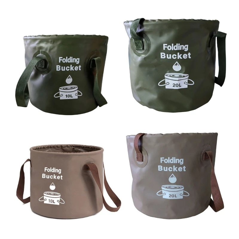 

F1FD MultiPurpose Foldable Pails Bucket Portable Folding Bucket Travel Basins for Hiking, Camping and Outdoor Survival