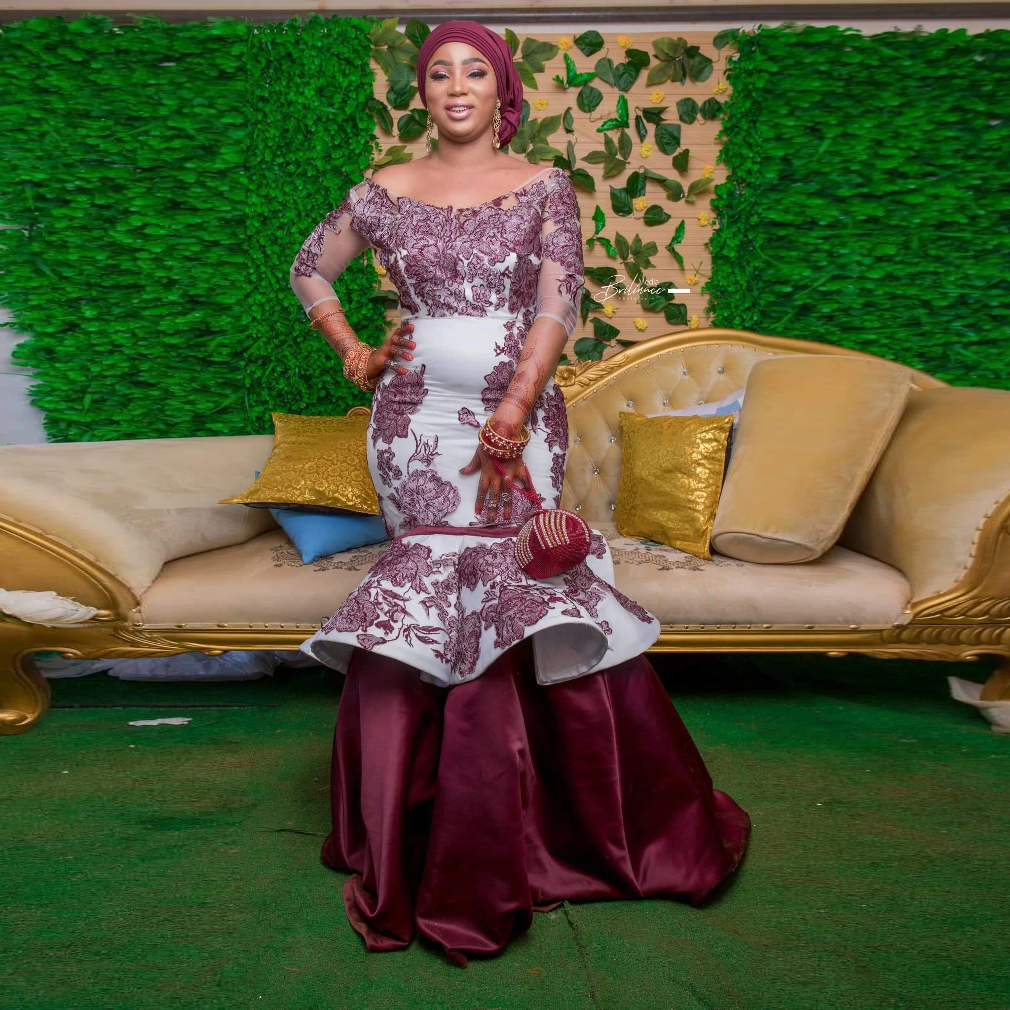 Женское вечернее платье-русалка, бордовое Кружевное белое платье с рукавами, роскошное платье в африканском стиле Дубаи для свадебной вече... 
Женское вечернее платье-русалка, бордовое Кружевное белое платье с рукавами, роскошное платье в африканском стиле Дубаи для свадебной вече...