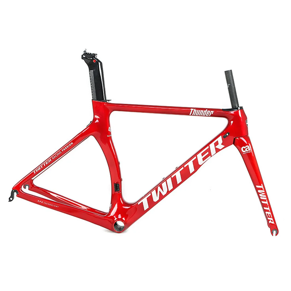 Twitter Thunder Carbon Frameset Racing Road Bike 700C Frame C Brake Quick Release 9x130mm UV Laser Drawing
Twitter Thunder Carbon Frameset Racing Road Bike 700C Frame C Brake Quick Release 9x130mm UV Laser Drawing