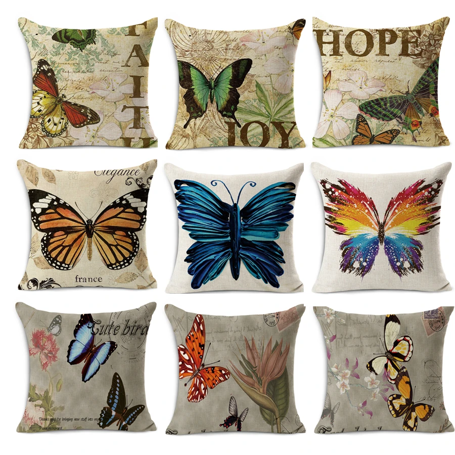 Butterfly cushion Nordic Vintage flower outdoor chair cushions home decor for sofas pillow butterfly printed pillowcase 45x45cm
Butterfly cushion Nordic Vintage flower outdoor chair cushions home decor for sofas pillow butterfly printed pillowcase 45x45cm