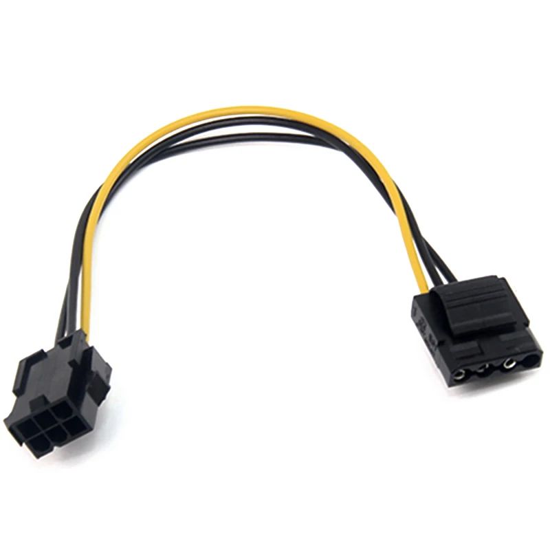 

Адаптер питания Molex-PCI-E IDE, 4-контактный разъем мама-6-контактный разъем, кабель преобразователя видеокарты, 10 шт.