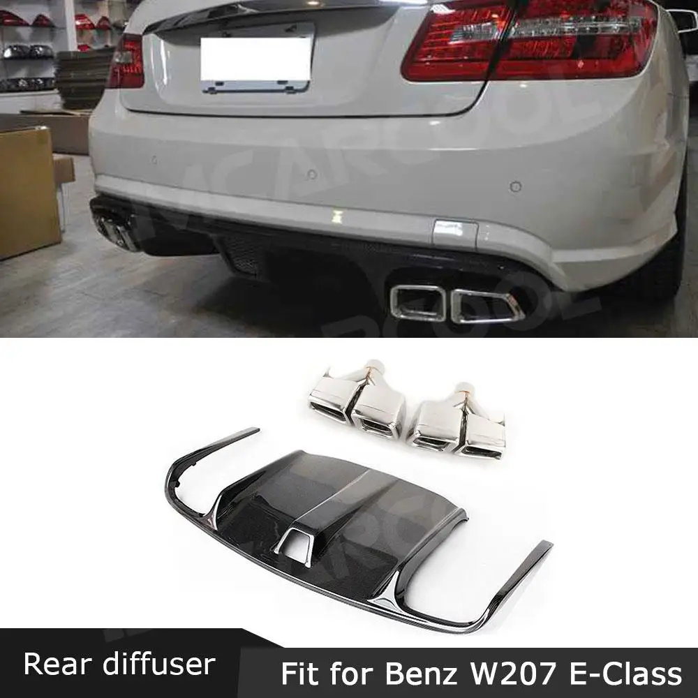 Отделка из углеродного волокна с наконечниками Exhuast для Benz E Class W207 C207 E260 E300 E350 Sport