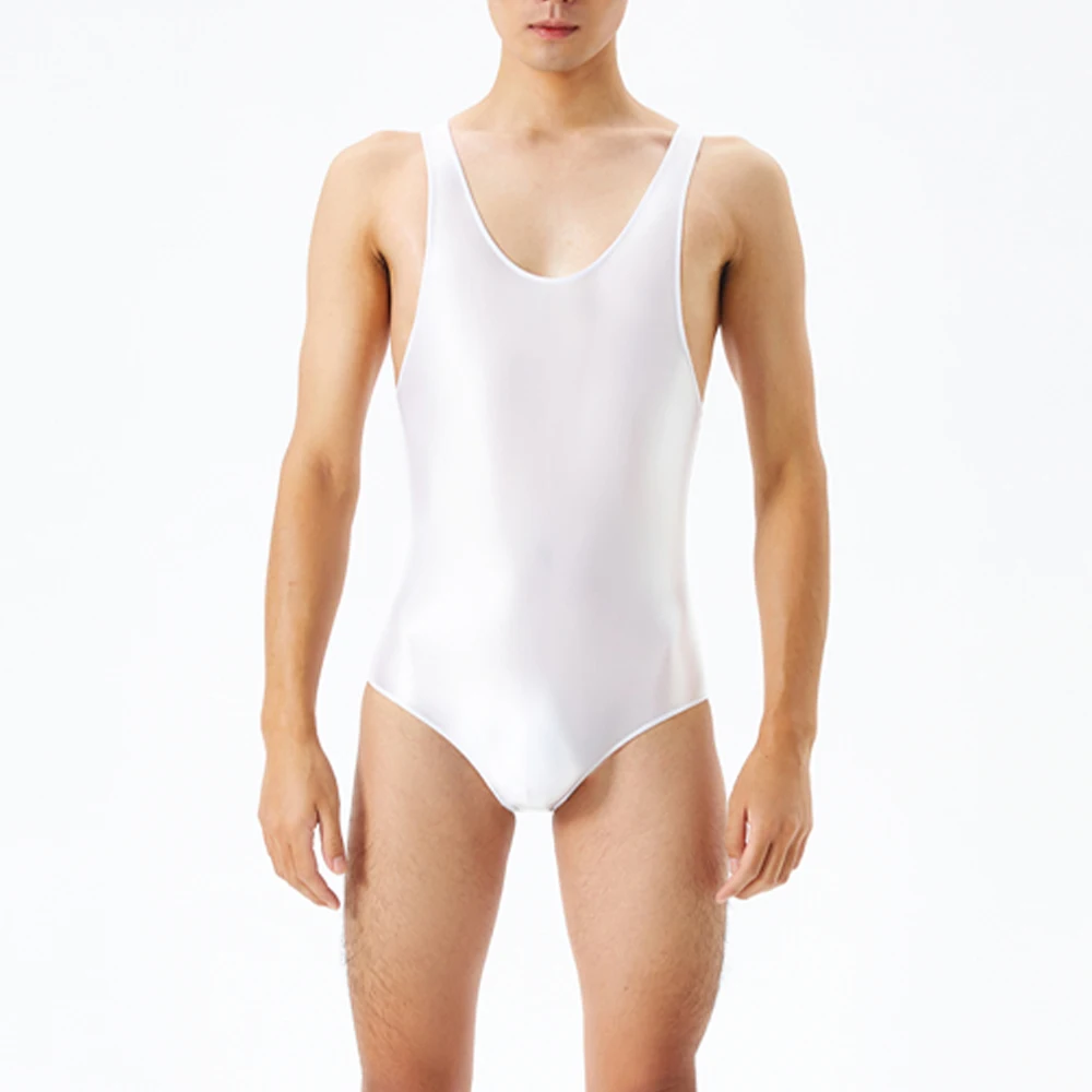 Men's Sexy Glossy Bodysuit Silky Glossy Swimsuit Shiny One-piece Sleeveless Jumpsuits Male Gay Smooth Underwear Erotic Lingerie
Men's Sexy Glossy Bodysuit Silky Glossy Swimsuit Shiny One-piece Sleeveless Jumpsuits Male Gay Smooth Underwear Erotic Lingerie