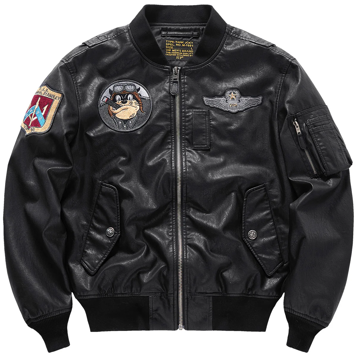 Military Faux Leather Jacket Men Vintage PU Leather Embroidery Bomber Motorcycle Jackets Spring Autumn Fashion Loose Cargo Coats
Military Faux Leather Jacket Men Vintage PU Leather Embroidery Bomber Motorcycle Jackets Spring Autumn Fashion Loose Cargo Coats