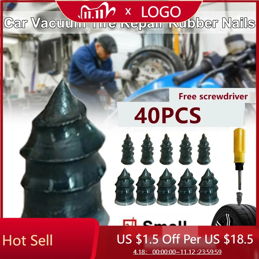 40Pcs/set Car Vacuum Tire Repair Kit Set Tubeless Tyre Repair Rubber Nails Hand Tool Motorcycle Tire Repair Adapter Rubber Nail
40Pcs/set Car Vacuum Tire Repair Kit Set Tubeless Tyre Repair Rubber Nails Hand Tool Motorcycle Tire Repair Adapter Rubber Nail