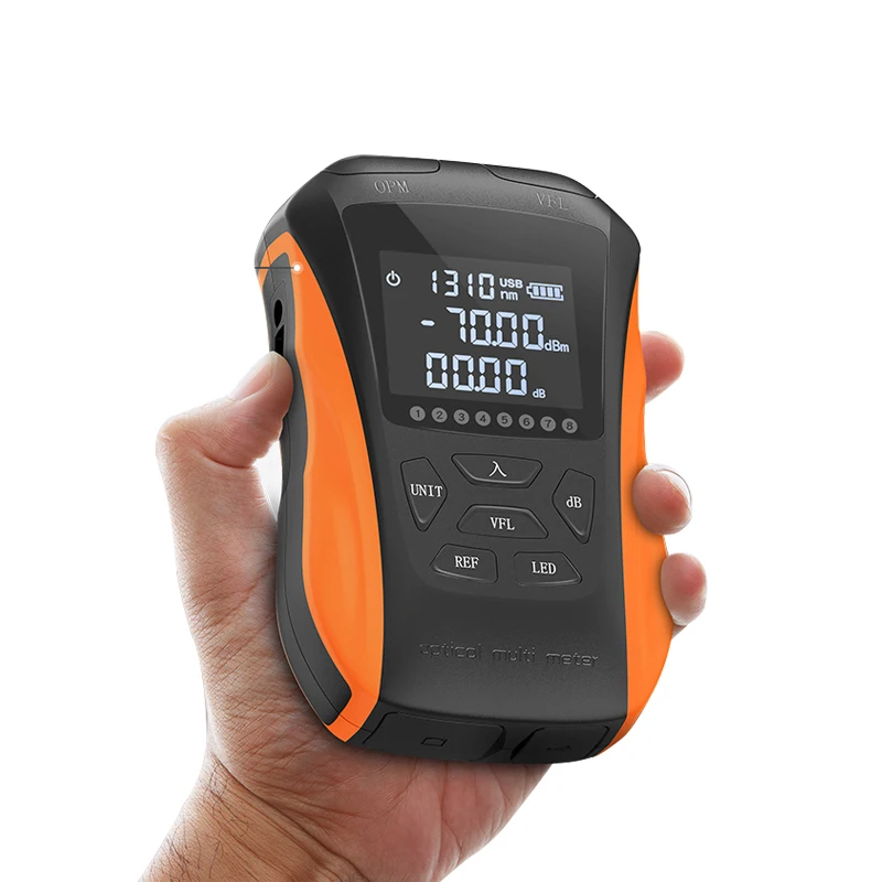 Best price 6 in 1 Mini handhold fiber power meter 15km OPM Rechargeable Fiber Light Tester
Best price 6 in 1 Mini handhold fiber power meter 15km OPM Rechargeable Fiber Light Tester