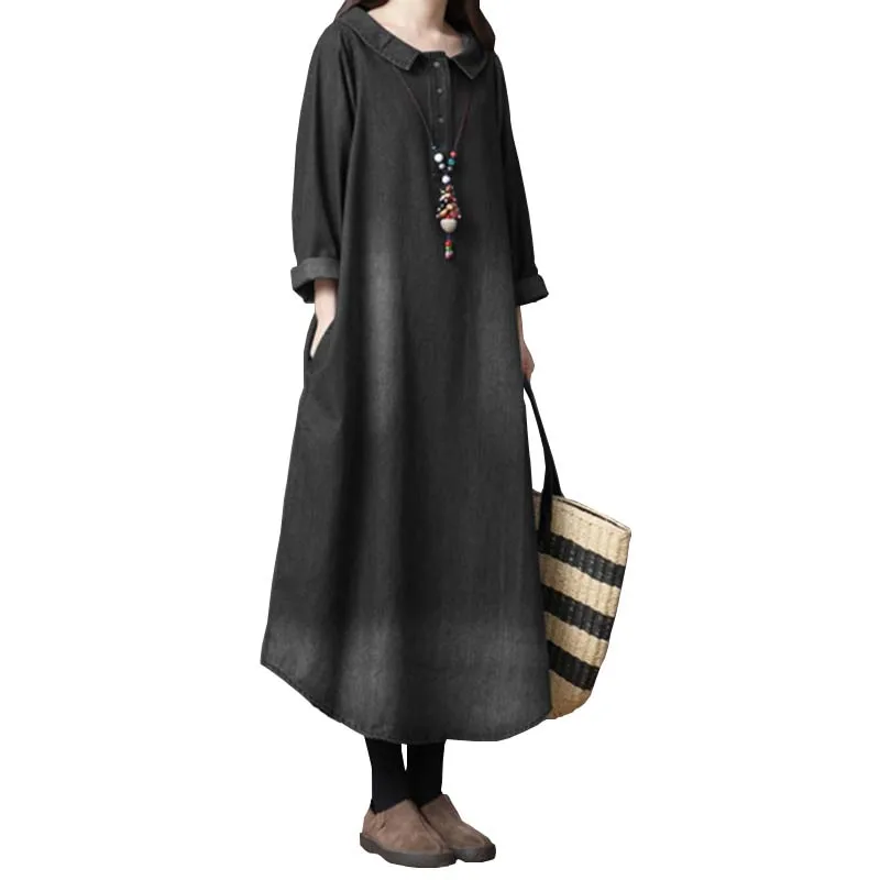 2022 Spring and Autumn ladies Plus Size Denim Dress For Women Clothes Round Neck Pockets elegant Large Size party Dress FC2063
2022 Spring and Autumn ladies Plus Size Denim Dress For Women Clothes Round Neck Pockets elegant Large Size party Dress FC2063