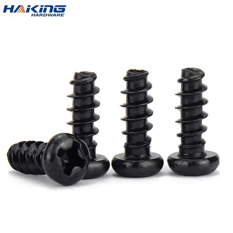 1000pcs/lot Cross Recessed Pan Head Self-tapping Screw M1 M1.2 M1.4 M1.7 M2 M2.3 M2.6 M3 Black Carbon Steel Phillips Screw
1000pcs/lot Cross Recessed Pan Head Self-tapping Screw M1 M1.2 M1.4 M1.7 M2 M2.3 M2.6 M3 Black Carbon Steel Phillips Screw