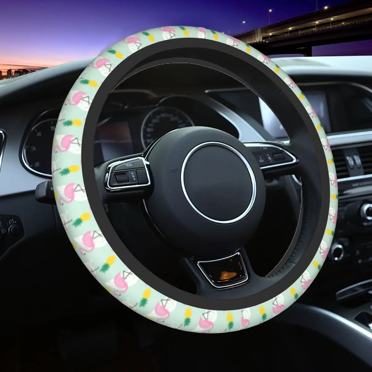 Pineapple Flamingo Car Steering Wheel Cover 38cm Anti-slip Cute Fruit Fashion Car-styling Interior Accessories
Pineapple Flamingo Car Steering Wheel Cover 38cm Anti-slip Cute Fruit Fashion Car-styling Interior Accessories