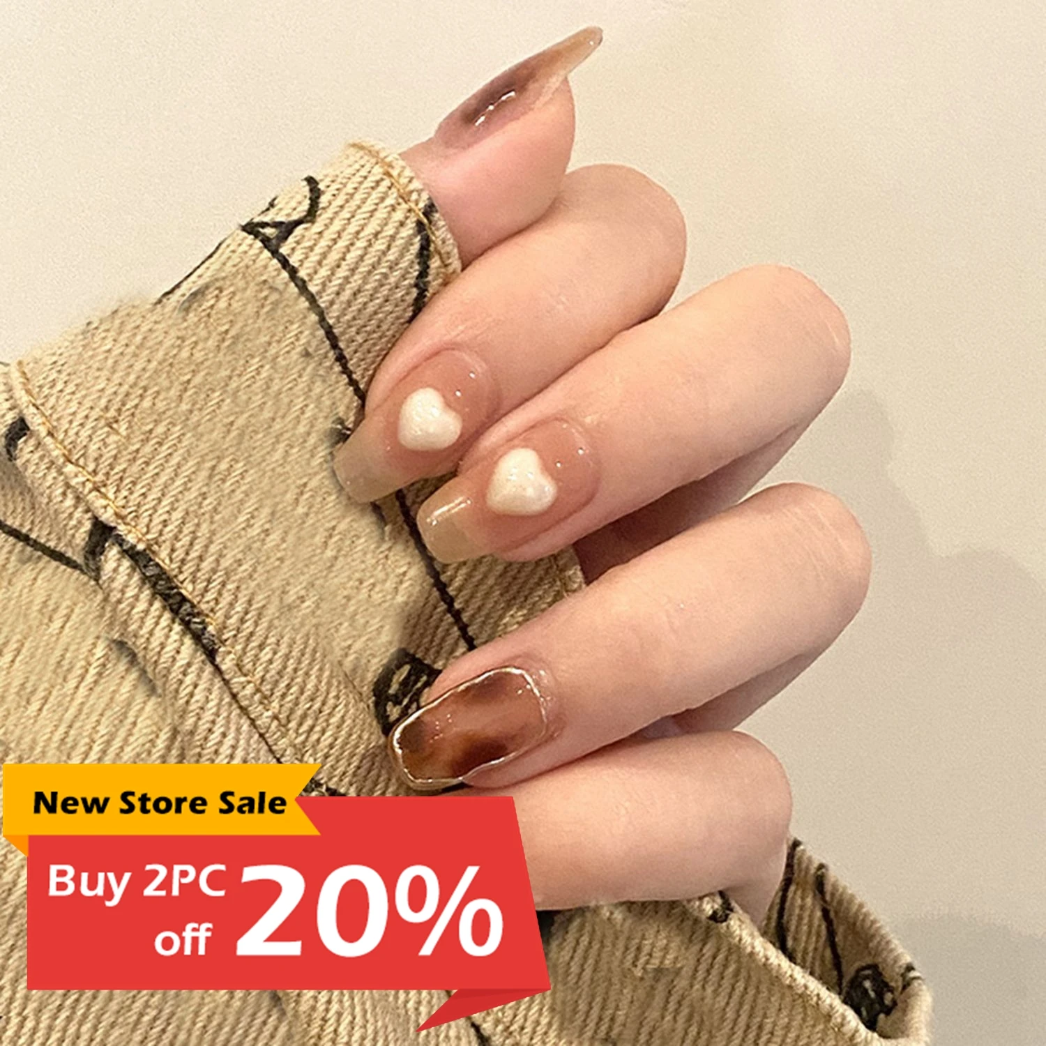 Fashion French Detachable False Nails Rhombus False Nails Full Cover Press On Nail Tips Fake Nail Design Manicure 
Fashion French Detachable False Nails Rhombus False Nails Full Cover Press On Nail Tips Fake Nail Design Manicure
