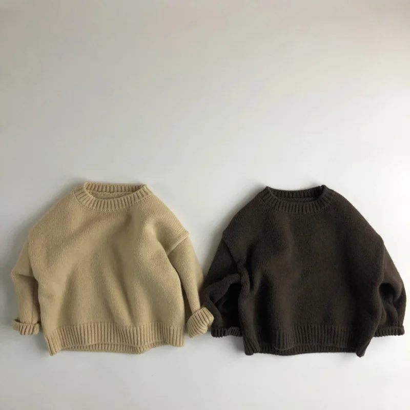 Baby Boys Girls Autumn Winter Sweaters 2021 New Fashion Solid Color Long Sleeve Tops Clothes Children Knitted Clothing 1-6 Years
Baby Boys Girls Autumn Winter Sweaters 2021 New Fashion Solid Color Long Sleeve Tops Clothes Children Knitted Clothing 1-6 Years