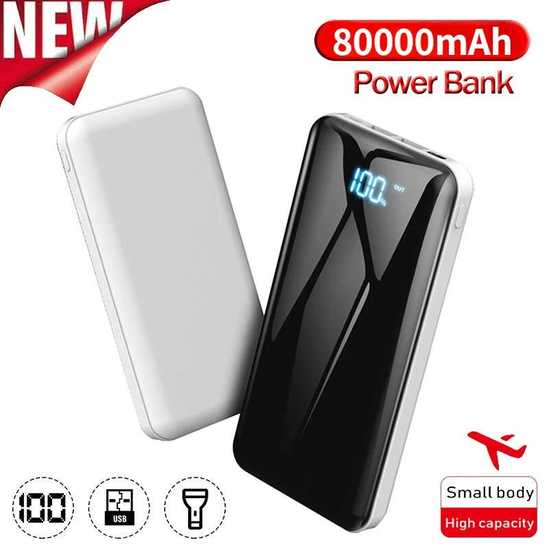 Power Bank 80000mAh External Battery Fast Charge Portable Charger Digital Display Powerbank Charge for Xiaomi Samsung IPhone
Power Bank 80000mAh External Battery Fast Charge Portable Charger Digital Display Powerbank Charge for Xiaomi Samsung IPhone